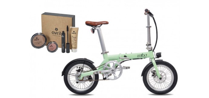 BZB: 1 vélo électrique pliable + 10 box beauté Avril Cosmétique Bio + 3 week-ends entre potes à gagner