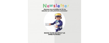 Playmobil: 15% de réduction dès 30€ d'achat sur votre commande en vous inscrivant à la newsletter du site