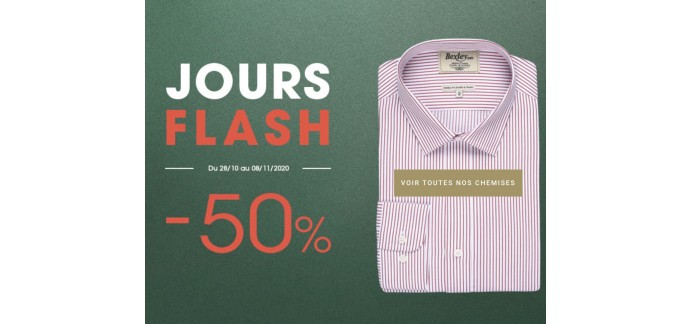 Bexley: -50% sur les chemises 100% Coton Double fil pendant les jours Flash