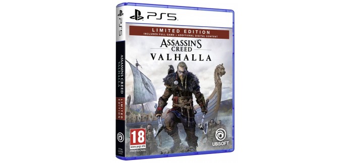 Amazon: Assassin's Creed Valhalla Édition Limitée Amazon sur PS5 à 59,99€