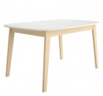 BUT: Table L.140/170 avec allonge AUDRA Blanc/hêtre à 176,55€