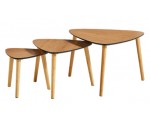 BUT: Table basse gigogne MOLLY Noir et imitation chêne à 59,99€