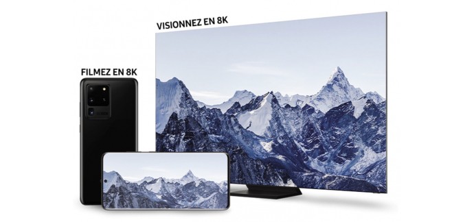 Samsung: Pour tout achat d’une TV Samsung QLED 8K Q950TS 2020, recevez un Galaxy S20 Ultra 5G