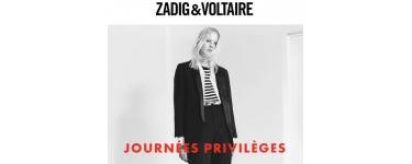 Zadig & Voltaire: Jusqu'à -40% sur une sélection de la collection automne-hiver pendant les journées privilèges