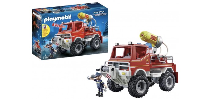 Amazon: Playmobil 4X4 de Pompier avec Lance-Eau - 9466 à 34,19€