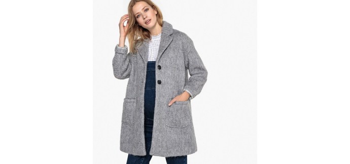 La Redoute: Le manteau mi-long de grossesse laine mélangée à 54€ 