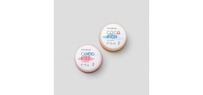 HelloBody: Duo soins de lèvres Coco Kiss’n’Rich – 34,99€ au lieu de 39,98€