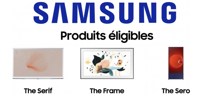 Samsung: Jusqu’à 200€ remboursés sur une sélection de TV lifestyle