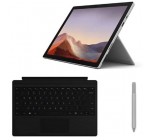 Amazon: PC Hybride Microsoft Surface Pro 7 + Type Cover Noir + Stylet Surface Platine à 899€