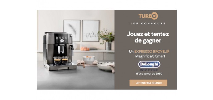 Turbo.fr: Un Expresso Broyeur Magnifica S Smart DeLonghi à gagner