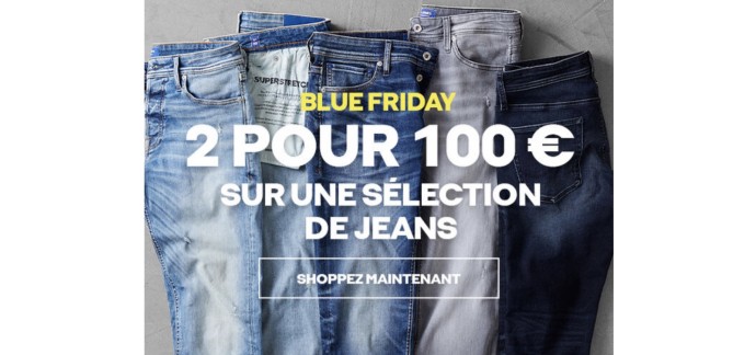 JACK & JONES: 2 jeans pour 100€ sur une sélection de modèles