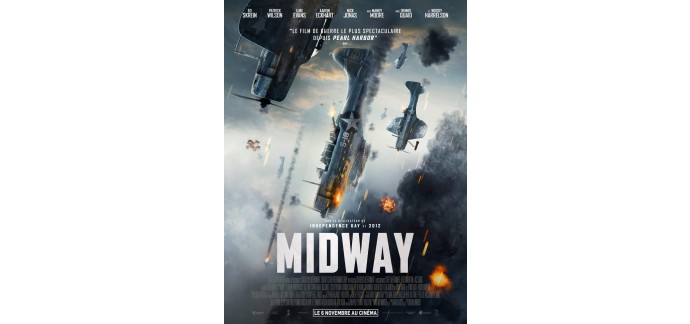 Canal +: 5 Blu-Ray et 5 DVD du film "Midway" à gagner