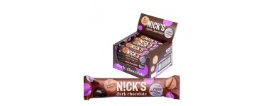 Amazon: Barre de chocolat sans sucre ajouté NICKS 30x25g à 23,92€