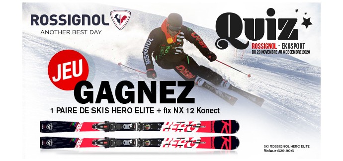 Ekosport: 1 paire de skis Rossignol avec fixations à gagner