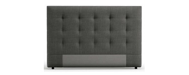Conforama: Tête de lit en tissu, gris - 70,53€ au lieu de 99,99€