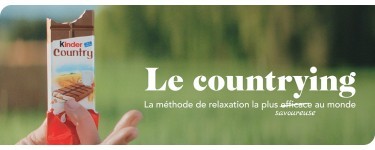 Kinder: 3 coffrets Wonderbox "Bien-être et relaxation" ou 100 paquets de Kinder Country à gagner