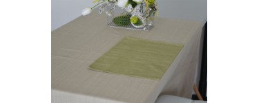 HomeMaison: Set de table en coton biologique, vert - 2,90€ au lieu de 4,90€