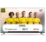 Amazon: TV LED 50" CHiQ U50H7A 4K, Smart TV, WiFi, Bluetooth à 459,99€