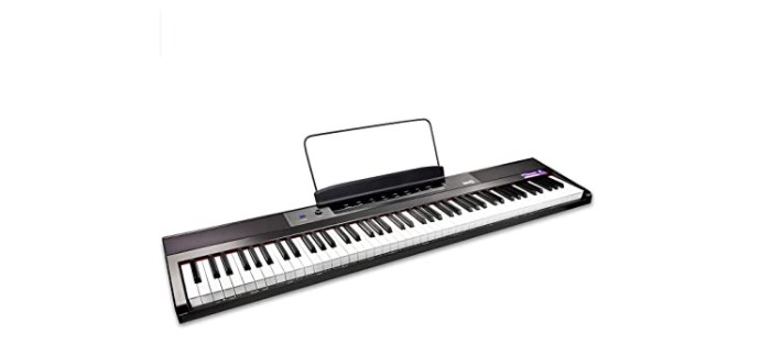 Amazon: Piano Numérique débutant 88 touches Rockjam à 170,26€