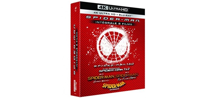 Amazon: Spider-Man Integrale 8 Films 4K Ultra Hd + Blu-Ray à 51,99€