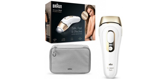 Amazon: Épilateur Lumière Pulsée Intense Braun Silk·Expert Pro 5 PL5014 à 209,99€