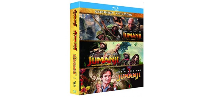Amazon: Coffret Blu-Ray Jumanji - La trilogie à 12,50€