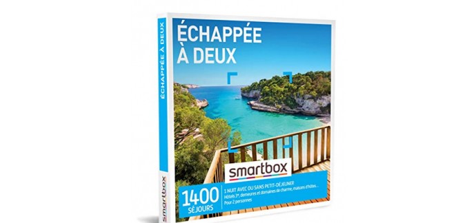 Amazon: Coffret cadeau couple SMARTBOX Séjour romantique pour un moment à deux inoubliable à 39,92€