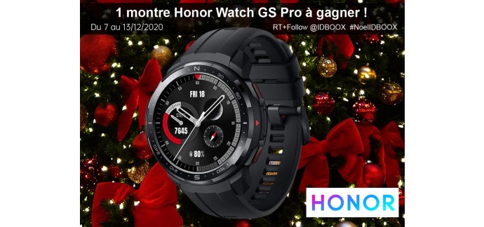 IDBOOX: Une montre connectée Honor Watch GS Pro à gagner
