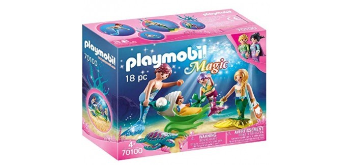 Amazon: Playmobil Famille de Sirènes - 70100 à 14,99€