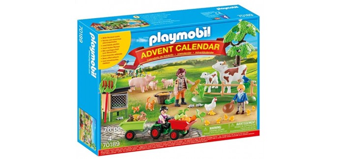 Amazon: Playmobil Calendrier de l'Avent "Animaux de la Ferme" à 17,99€
