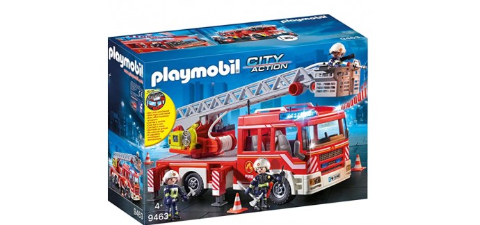 Amazon: Playmobil Camion de Pompiers avec Échelle Pivotante - 9463 à 54,26€