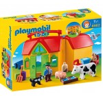 Amazon: Playmobil 1.2.3 Ferme transportable avec animaux - 6962 à 25,19€