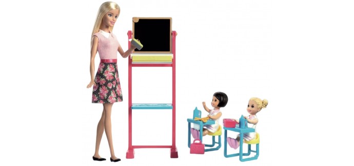 Auchan: Barbie maîtresse d'école et sa classe à 19,99€