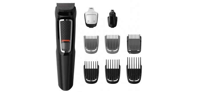 Amazon: Tondeuse cheveux et Multi-Styles Philips MG3740/15 Séries 3000 avec 9 Accessoires à 34,43€