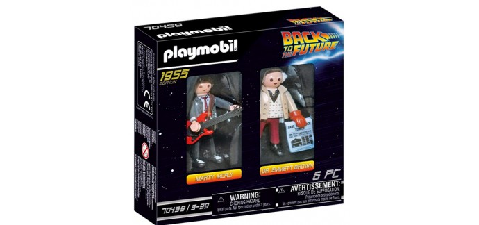 Amazon: Playmobil Back To The Future Marty Mcfly et Dr. Emmett Brown 70459 à 6,37€