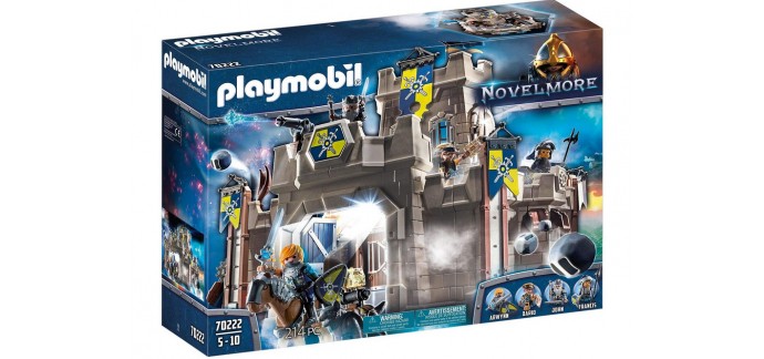 Amazon: Playmobil Citadelle des Chevaliers Novelmore 70222 à 55,50€