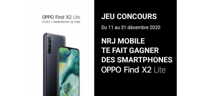 NRJ Mobile: 2 smartphones Oppo Find X2 Lite à gagner