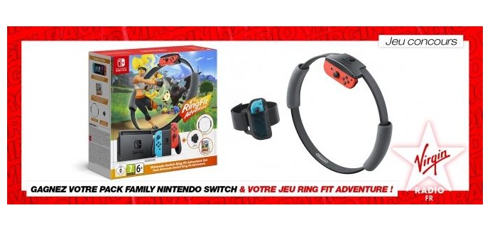 Virgin Radio: Une console de jeux Nintendo Switch avec le jeu "Ring Fit Adventure" à gagner