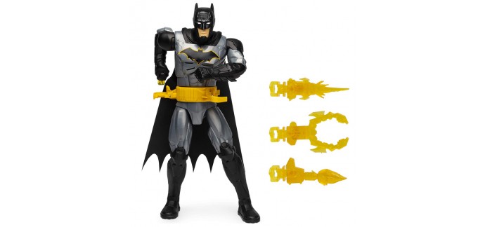 Amazon: Figurine articulée Batman deluxe DC Comics avec Accessoires, Effets Sonores et Lumineux à 22,87€