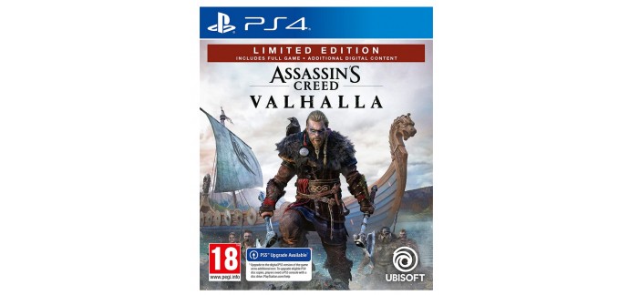 Amazon: Jeu PS4 Assassin's Creed Valhalla Limited Edition - Version PS5 incluse à 20€
