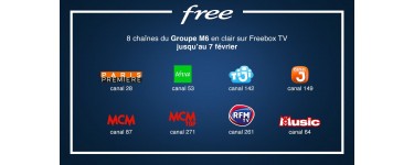 Free: 8 Chaînes du groupe M6 en en clair en janvier pour les abonnés Free