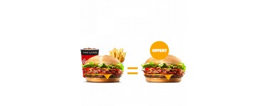 Burger King: Le même burger offert pour l'achat d'un menu King Size entre 17h et 18h30