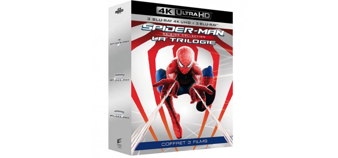 Amazon: Spider-Man Origins Trilogie 3 Films en 4K Ultra Hd + Blu-Ray à 20€