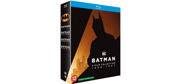 Amazon: Batman 4 Films Collection 1989-1997 en Blu-Ray à 15€