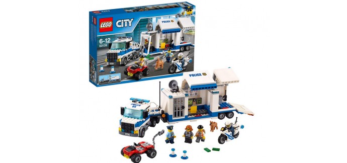 Amazon: Jeu de Construction LEGO City Le poste de commandement mobile 60139 à 22,20€