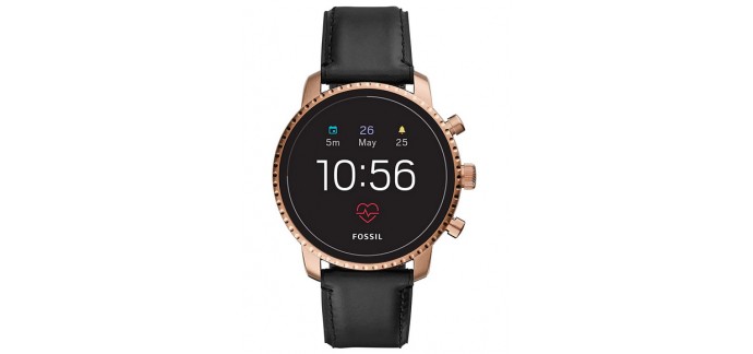 Amazon: Montre Connectée Fossil FTW4017 avec Écran Tactile Digital, Bracelet en Cuir Homme à 162,25€