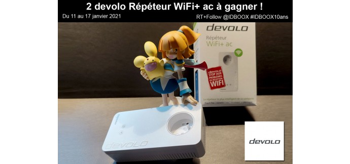 IDBOOX: 2 répéteurs WiFi+ ac Devolo à gagner