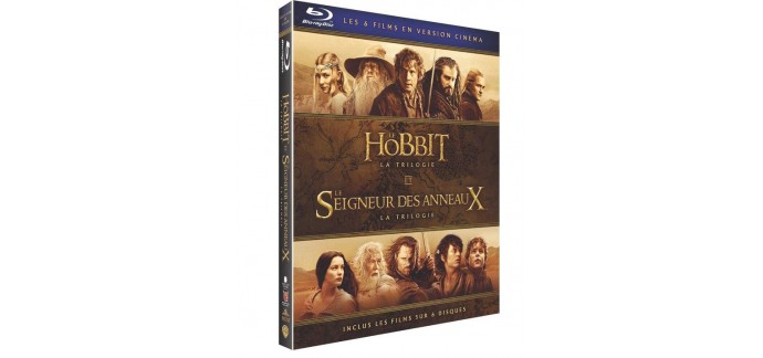 Amazon: Le Hobbit + Le Seigneur des anneaux La trilogie (6 films) en Blu-Ray à 21,99€