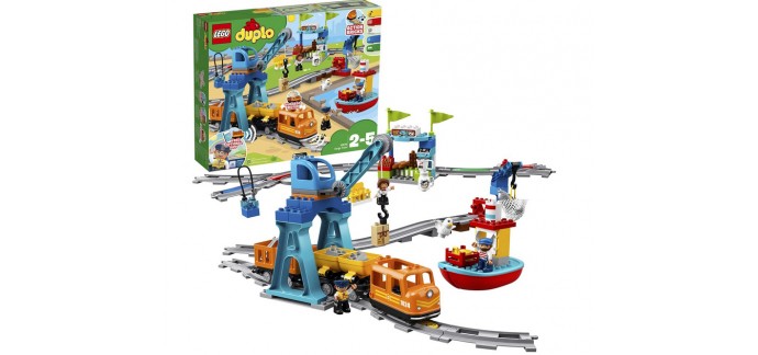 Amazon: Jeu de Construction LEGO DUPLO Le train de marchandises (10875) à 68,97€
