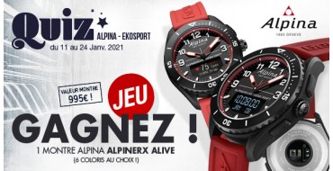 Ekosport: Une montre Alpina Watches à gagner